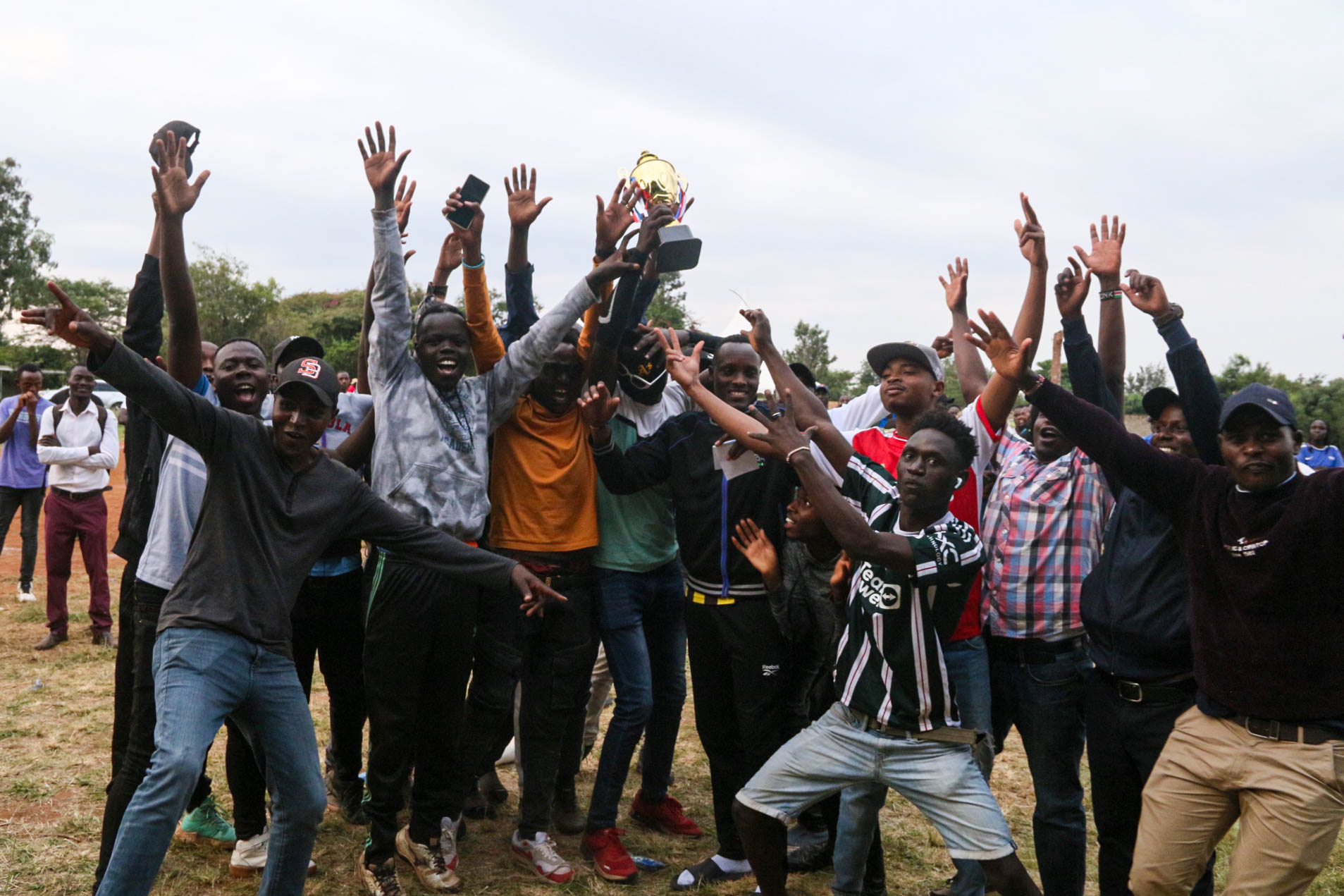 Team celebrating another victory